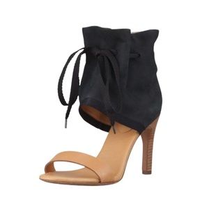 SEE BY CHLOE Black and Tan Suede and Leather Heels